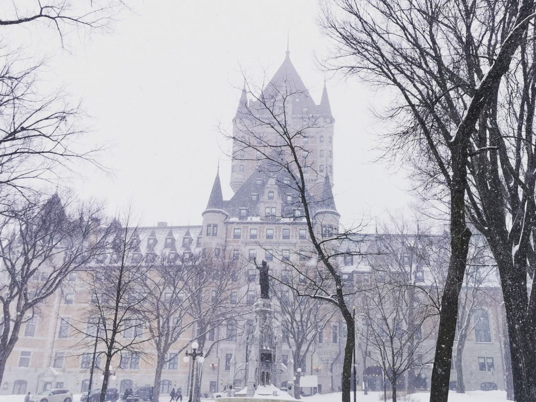 chateau de frontenac sous la neige